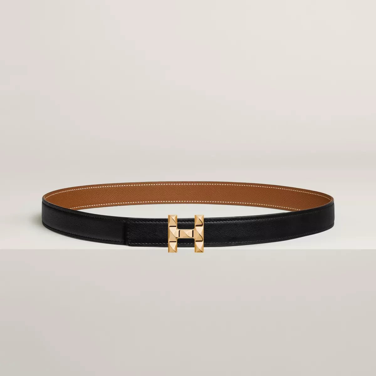 H Infini belt buckle & Reversible leather strap 24 mm