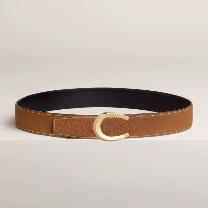Luck Belt Buckle & Reversible Leather Strap 38 MM