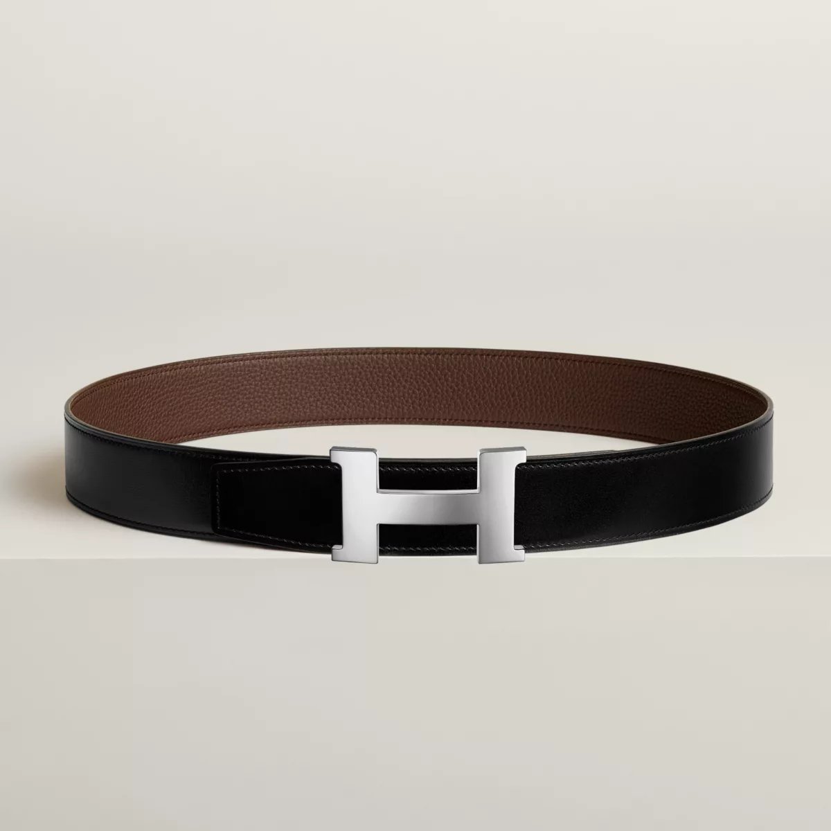 Constance belt buckle & Reversible leather strap 38 mm