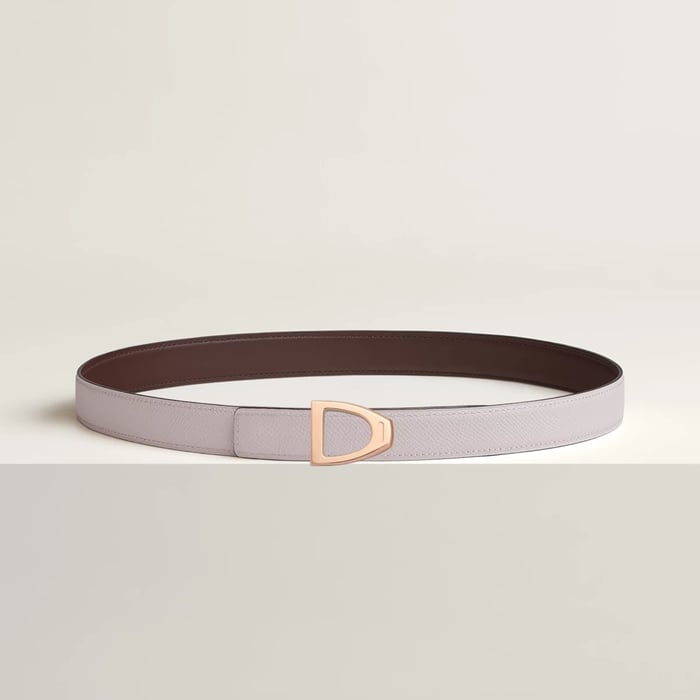 Cavaliere Belt Buckle & Reversible Leather Strap 24 MM