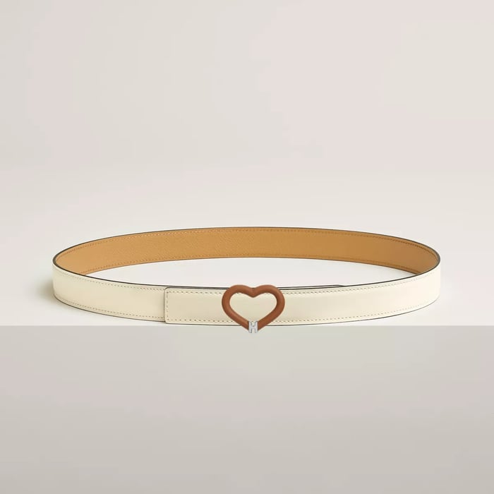 Plein Coeur belt buckle & Reversible leather strap 24 mm