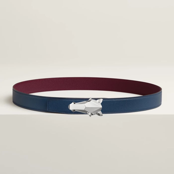Destrier Belt Buckle & Reversible Leather Strap 32 MM