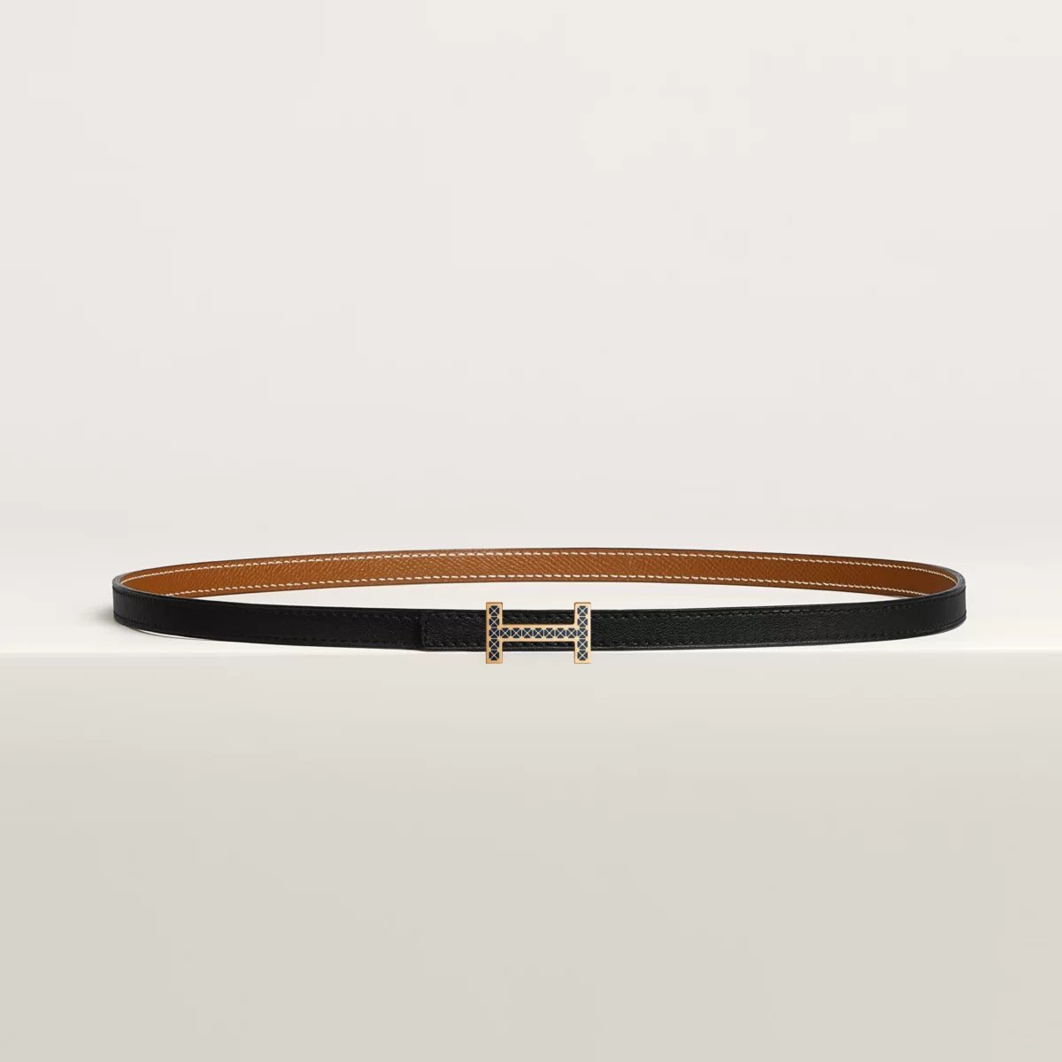 Focus Medor Laquee belt buckle & Reversible leather strap 13 mm