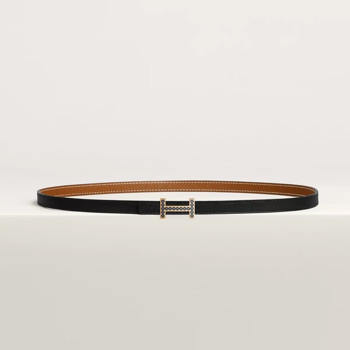Focus Medor Laquee Belt Buckle & Reversible Leather Strap 13 MM