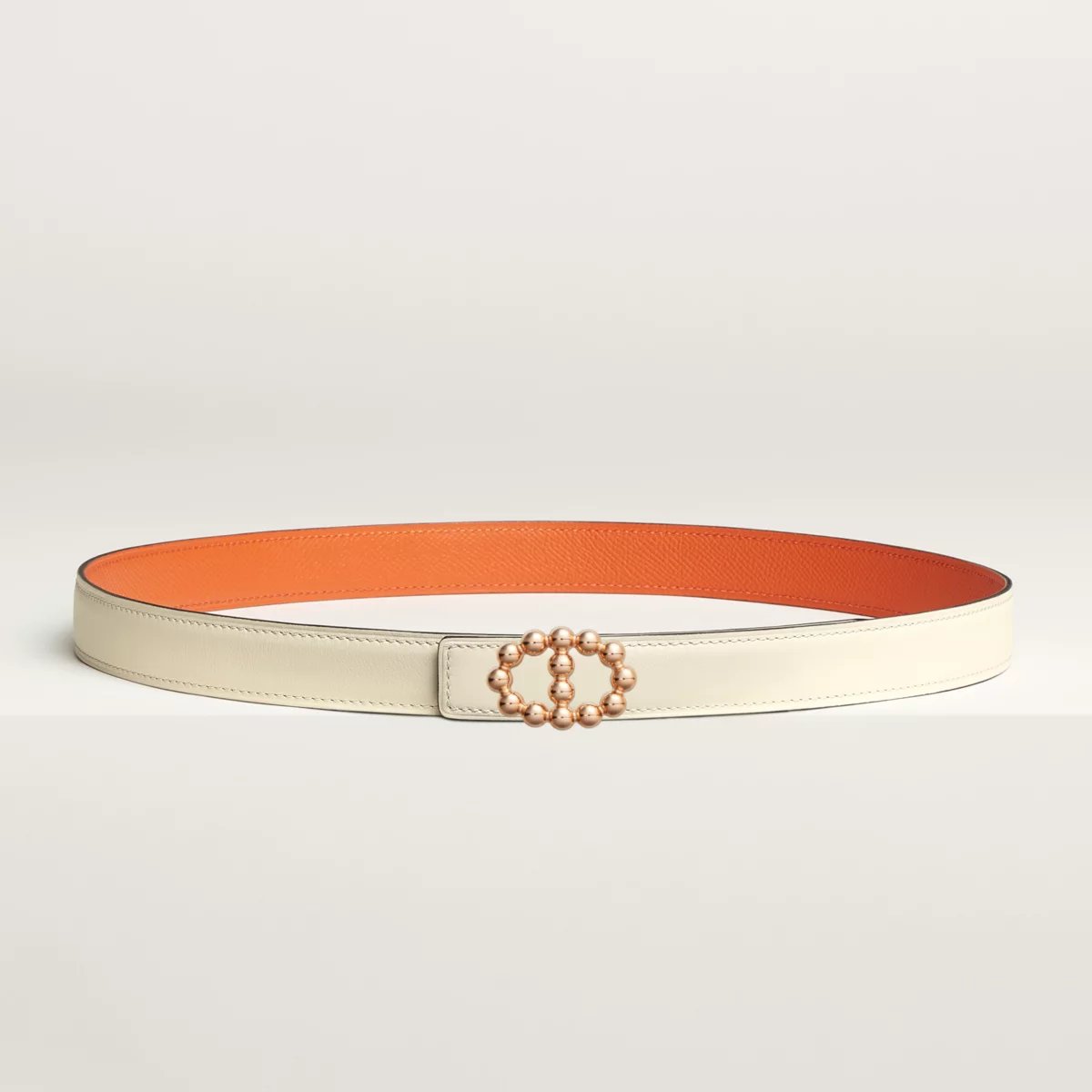 Maillon Bubble belt buckle & Reversible leather strap 24 mm