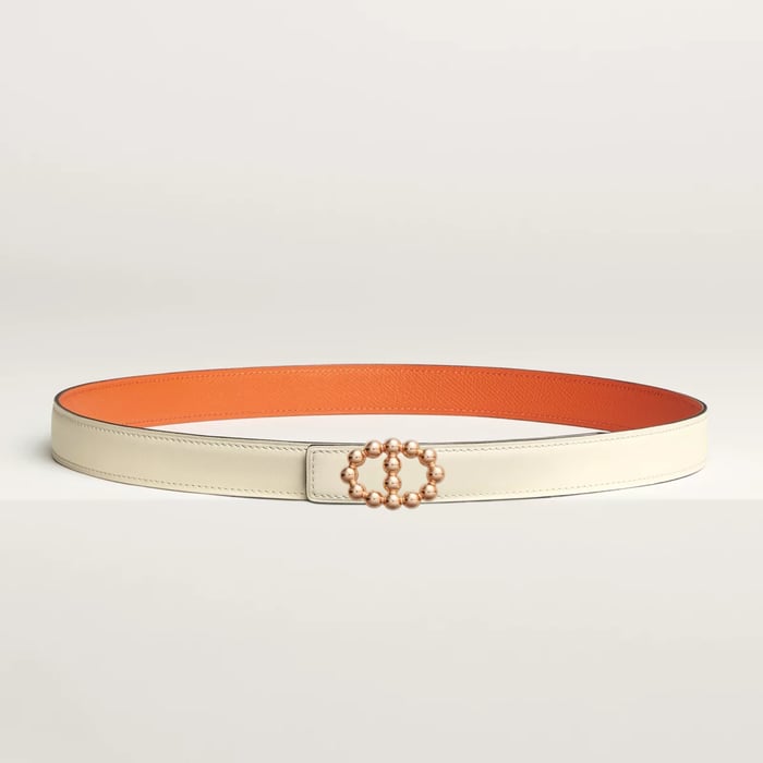 Maillon Bubble Belt Buckle & Reversible Leather Strap 24 MM