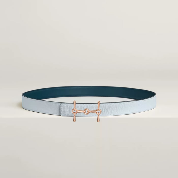 H Equestre 벨트 버클 & 리버서블 가죽 스트랩 24mm