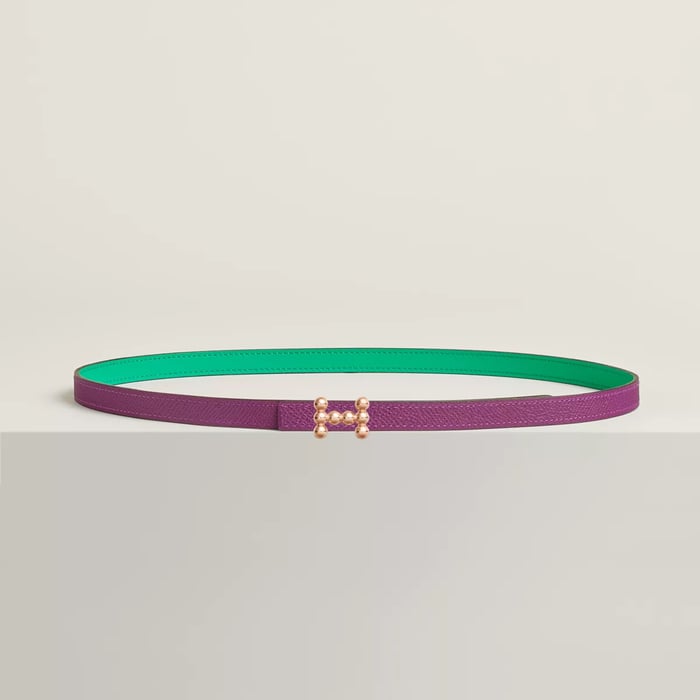 Bubble Belt Buckle & Reversible Leather Strap 13 MM