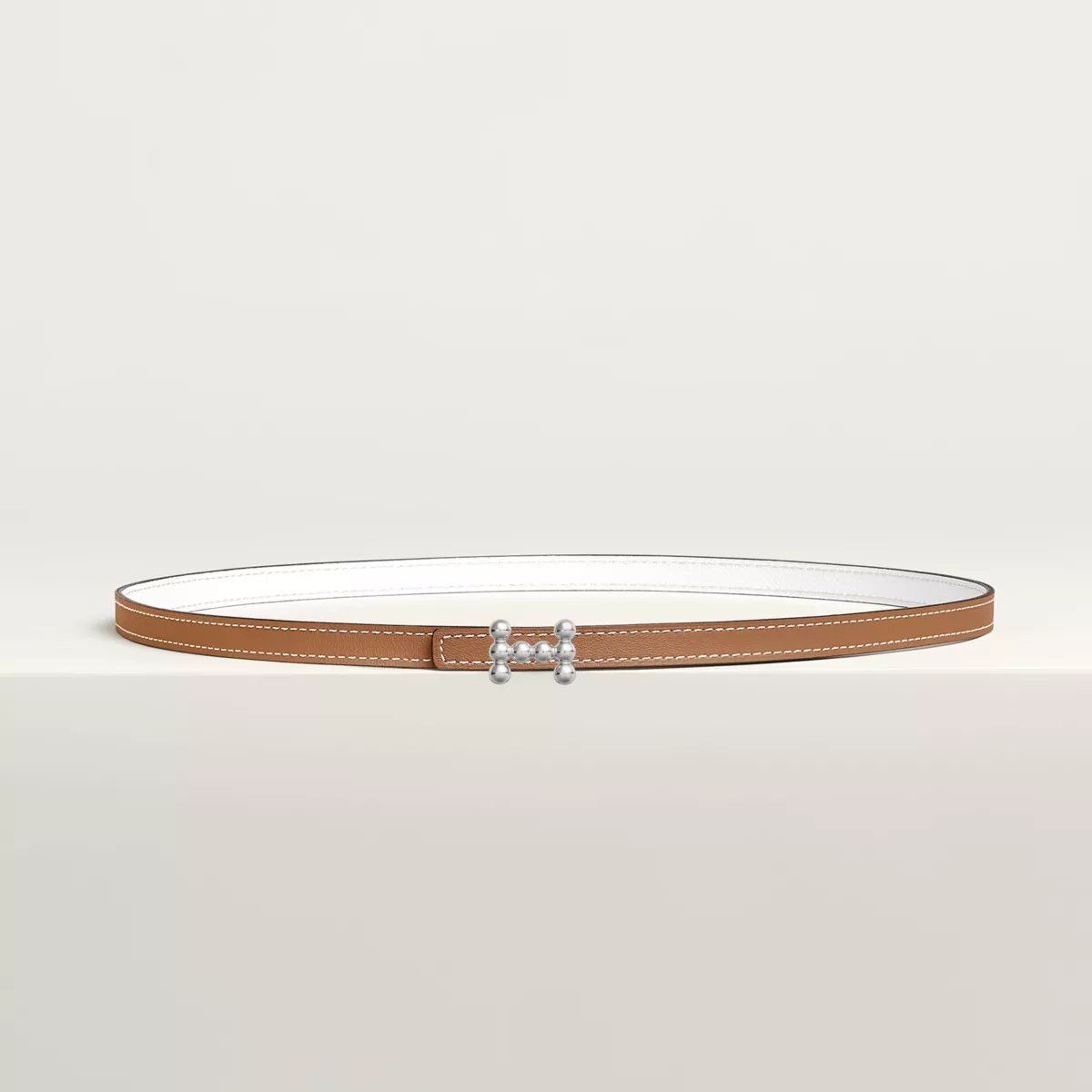 Bubble belt buckle & Reversible leather strap 13 mm