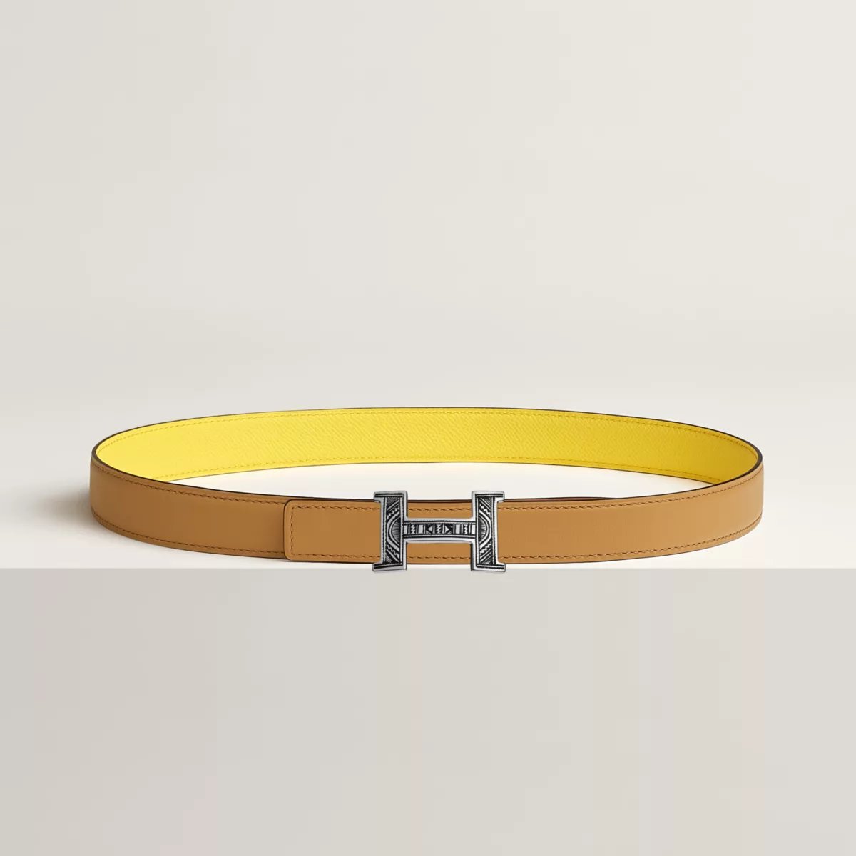 Mini Constance Touareg belt buckle & Reversible leather strap 24 mm