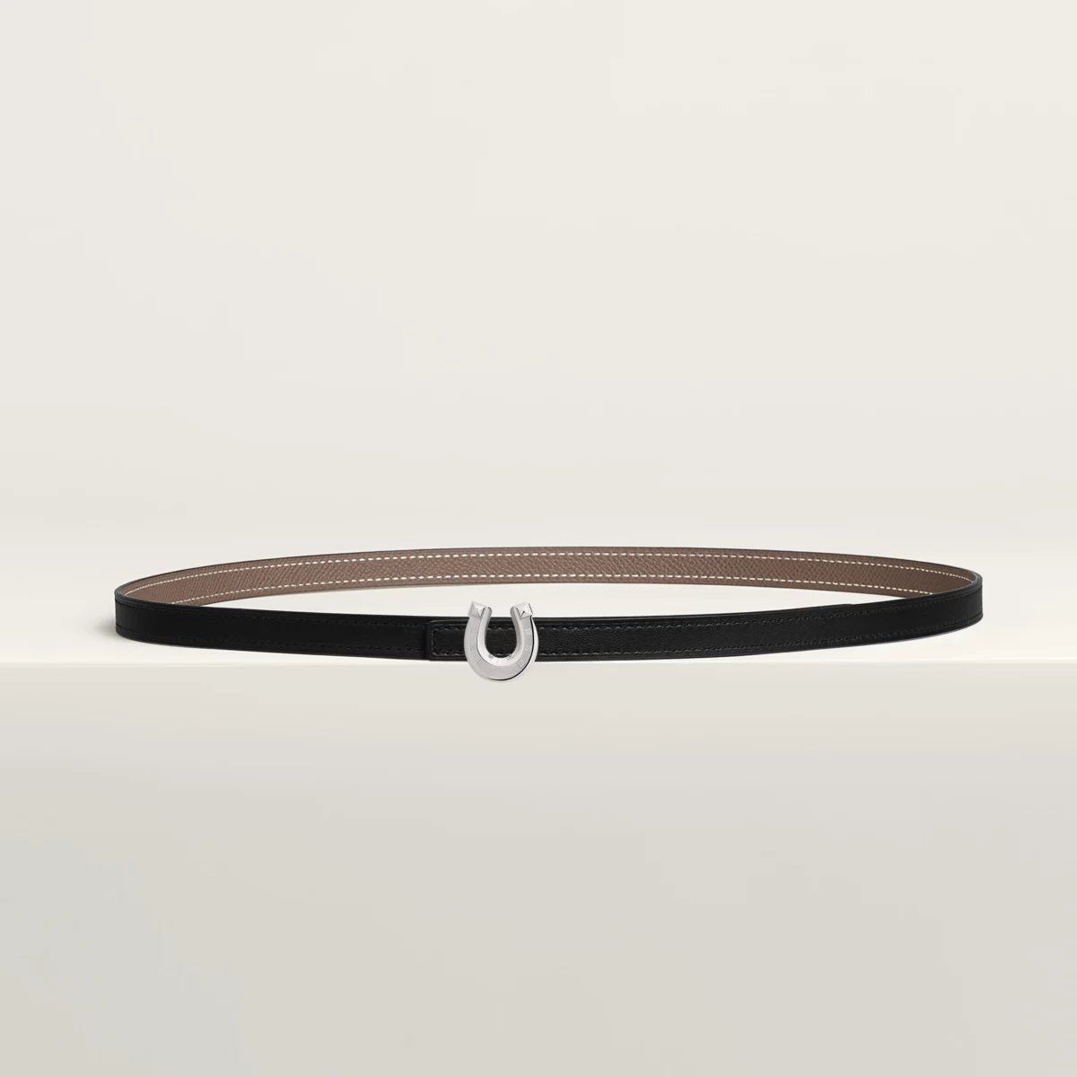 Lucky Jockette belt buckle & Reversible leather strap 13 mm