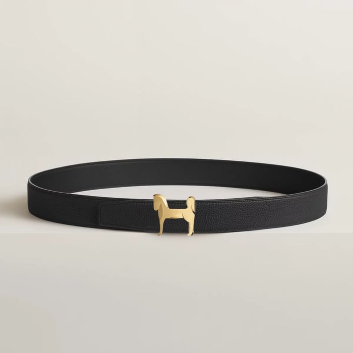 Panache Belt Buckle & Reversible Leather Strap 32 MM