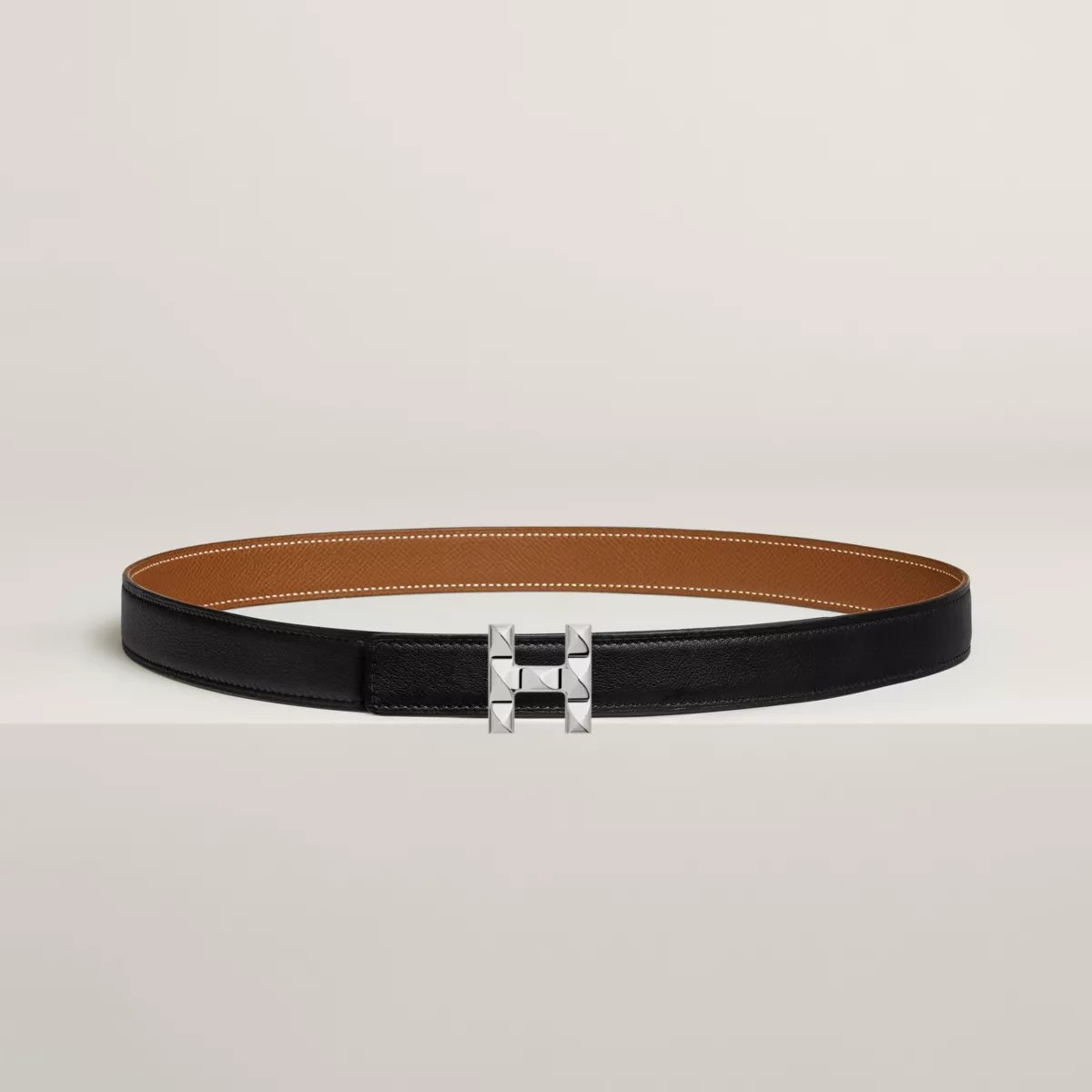H Infini belt buckle & Reversible leather strap 24 mm