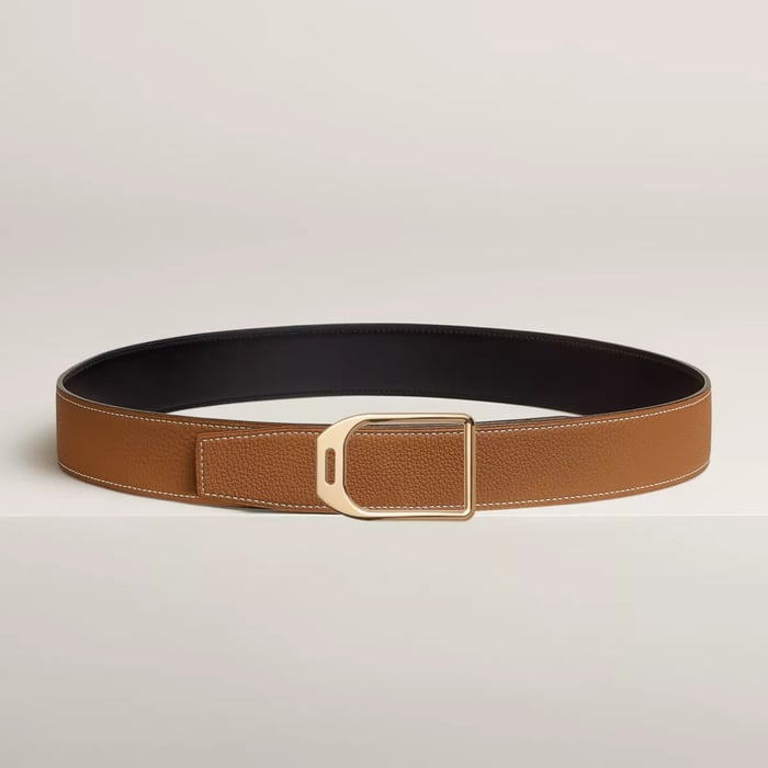 Jockey Belt Buckle & Reversible Leather Strap 38 MM