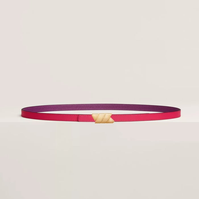 Ruban belt buckle & Reversible leather strap 13 mm