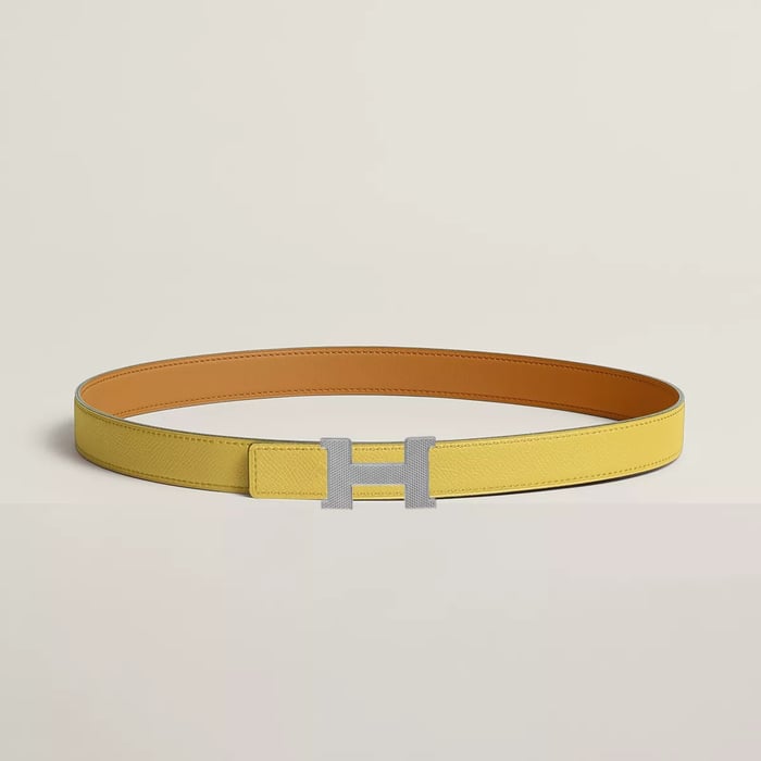 Mini Constance Guillochee Belt Buckle & Reversible Leather Strap 24 MM