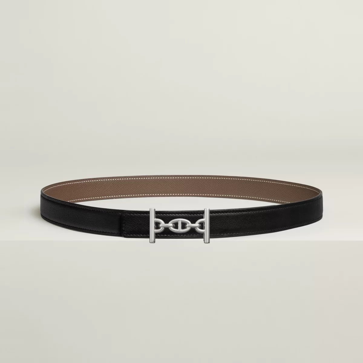 Lagune belt buckle & Reversible leather strap 24 mm