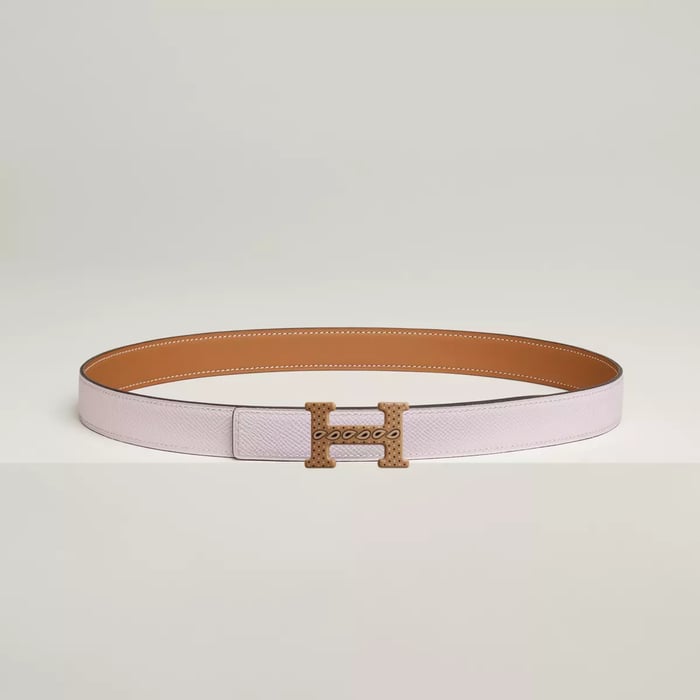 H Email Bandana Belt Buckle & Reversible Leather Strap 24 MM