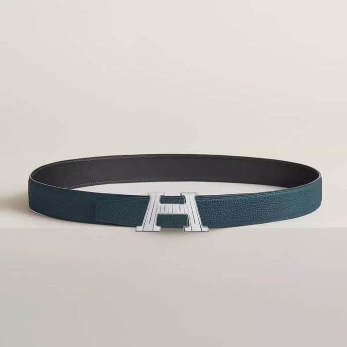 H Take Off Belt Buckle & Reversible Leather Strap 32 MM