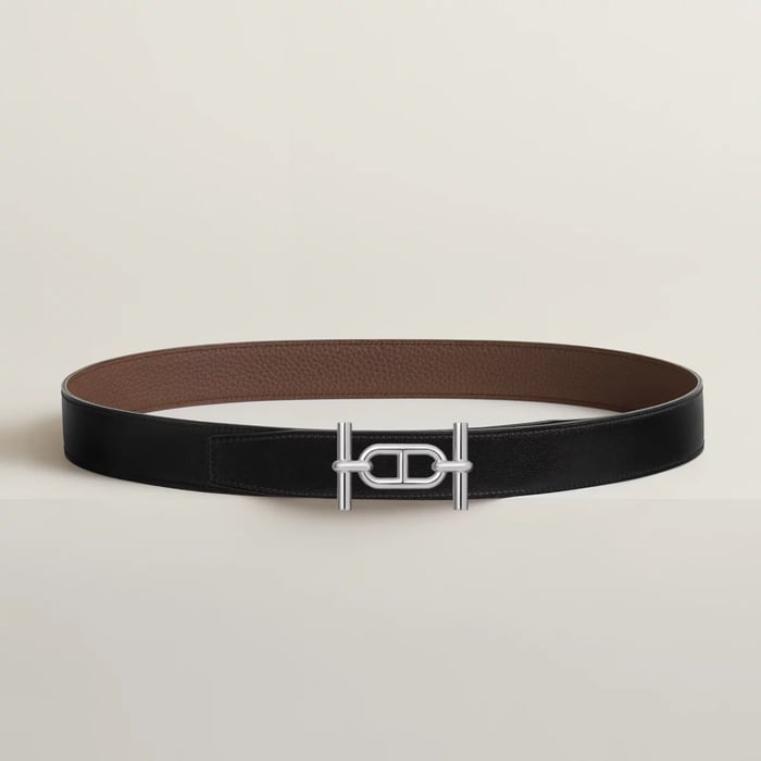 Ancre Belt Buckle & Reversible Leather Strap 32 MM