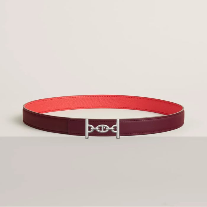 Boucle de ceinture Lagune & Cuir de ceinture réversible 24 mm