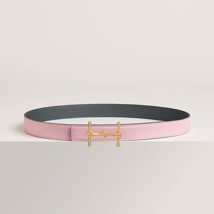 H Equestre belt buckle & Reversible leather strap 24 mm