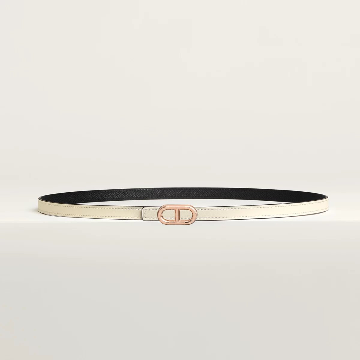 Maillon H belt buckle & Reversible leather strap 13 mm