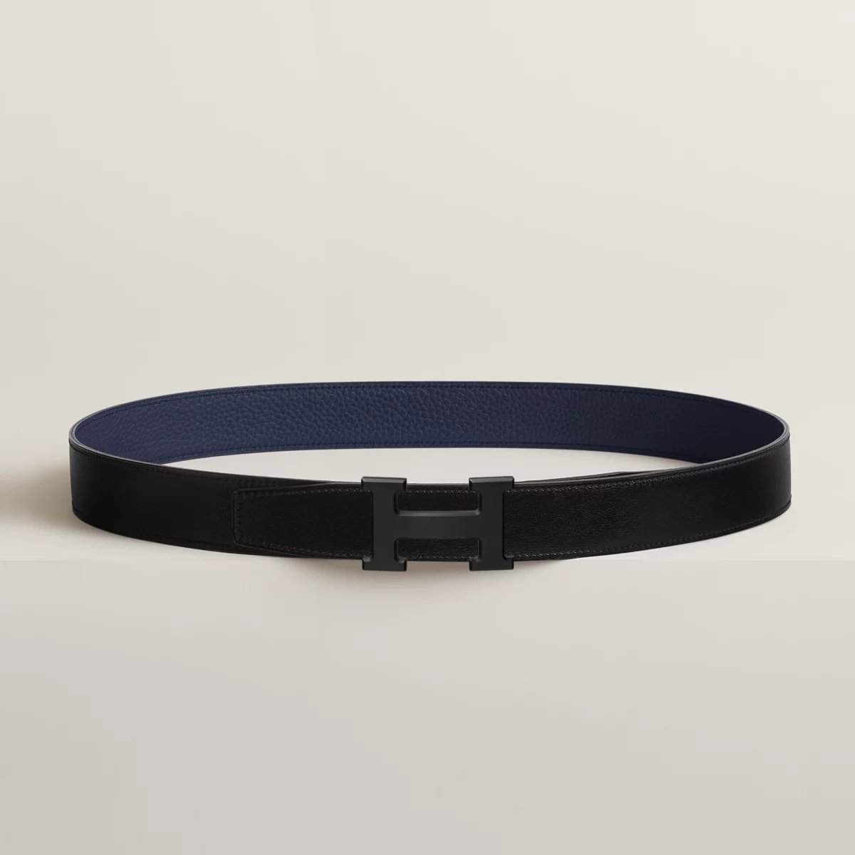 H belt buckle & Reversible leather strap 32 mm