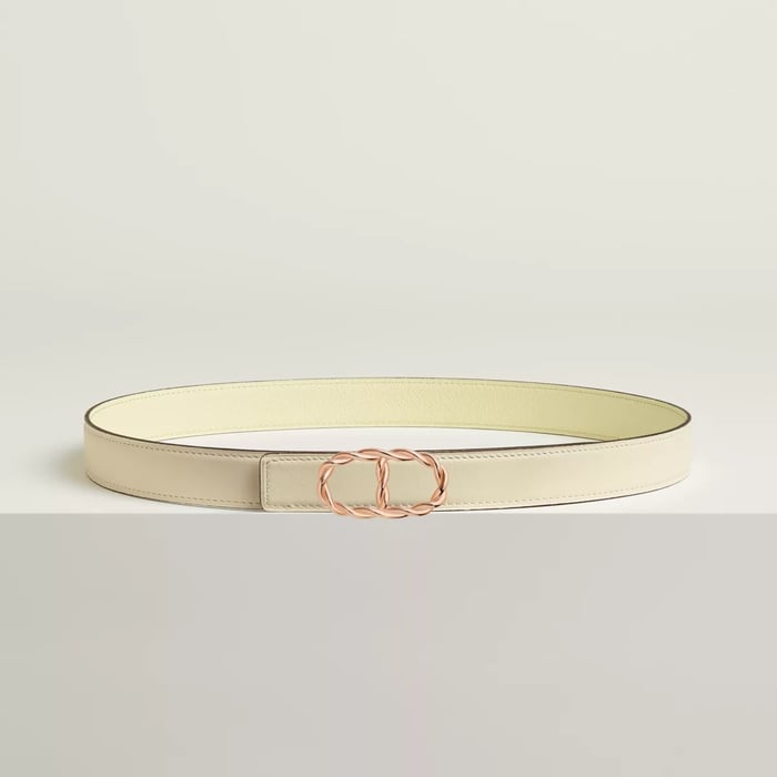 Maillon Torsade Belt Buckle & Reversible Leather Strap 24 MM