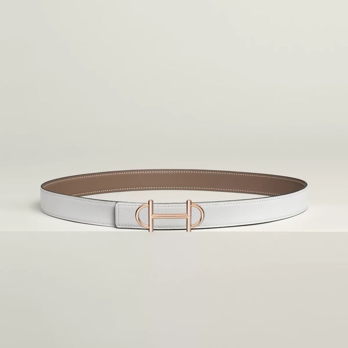 Gamma Belt Buckle & Reversible Leather Strap 24 MM