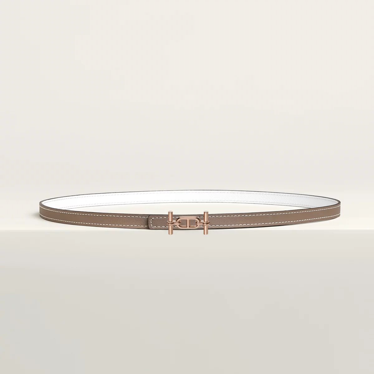 Ancre belt buckle & Reversible leather strap 13 mm