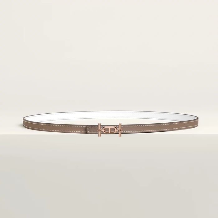 Ancre belt buckle & Reversible leather strap 13 mm