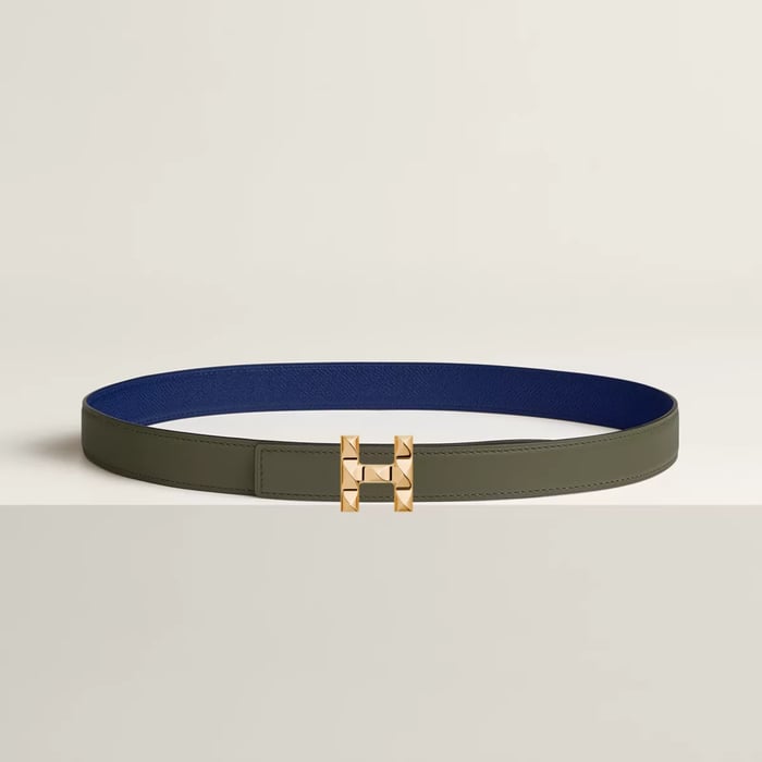 H Infini belt buckle & Reversible leather strap 24 mm