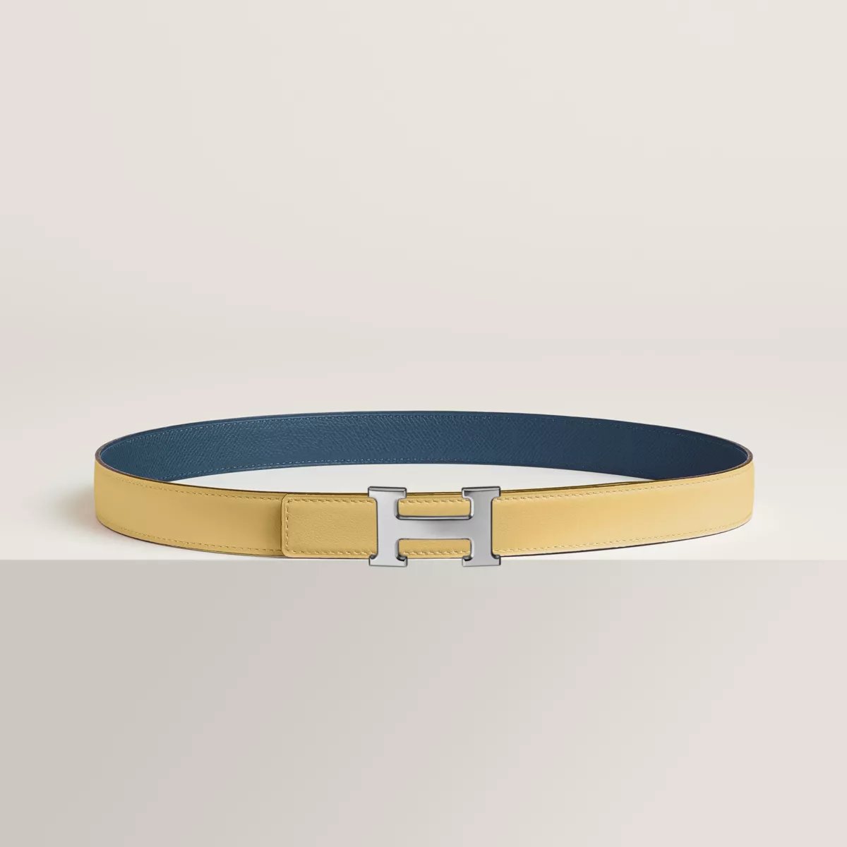 Boucle de ceinture Mini H & Cuir de ceinture réversible 24 mm