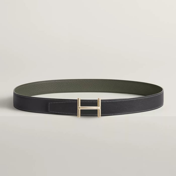 Hisseo Belt Buckle & Reversible Leather Strap 32 MM