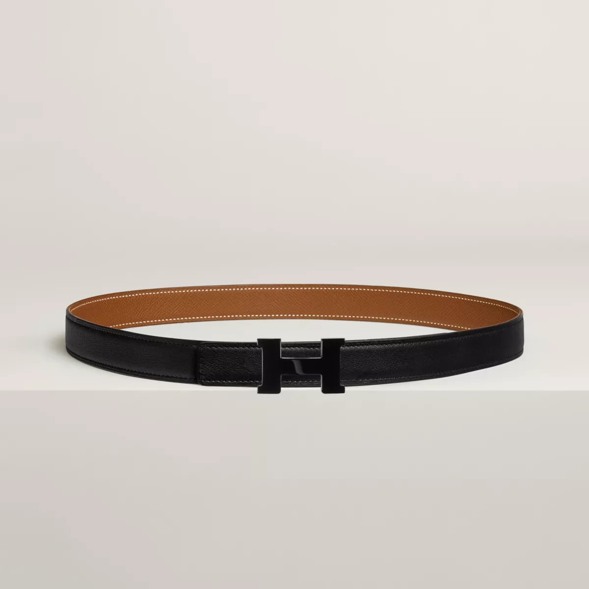 Mini Constance So Black belt buckle & Reversible leather strap 24 mm