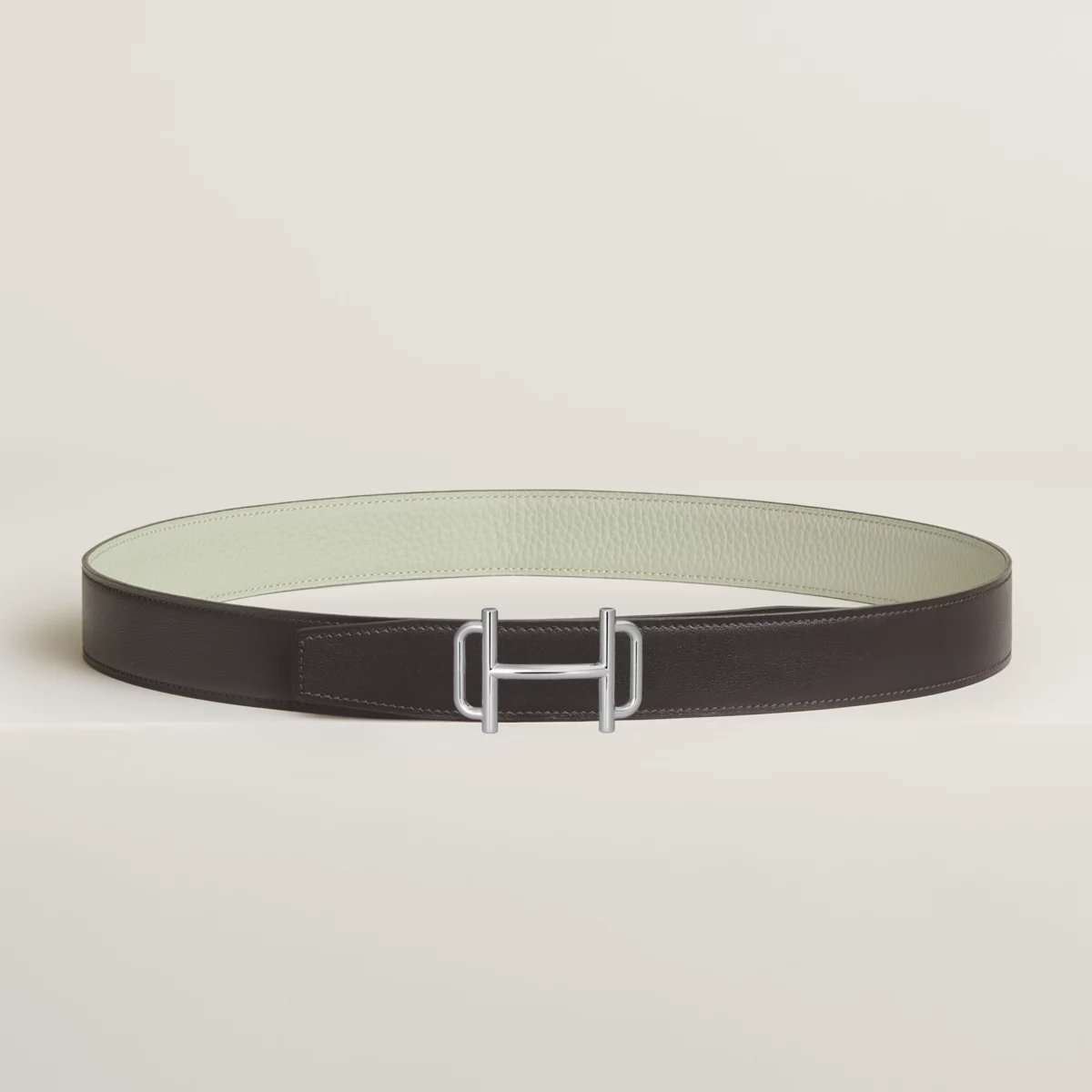 Royal belt buckle & Reversible leather strap 32 mm