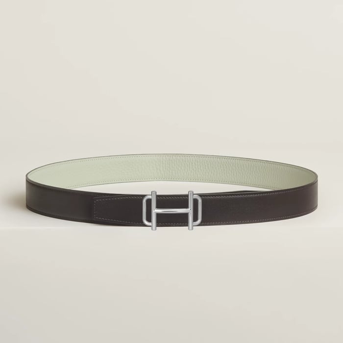 Royal Belt Buckle & Reversible Leather Strap 32 MM