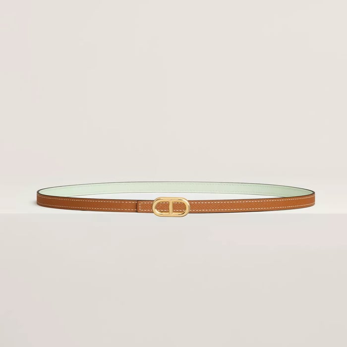 Maillon H Belt Buckle & Reversible Leather Strap 13 MM