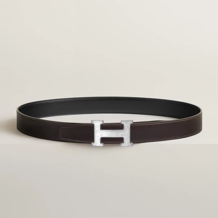 H Martelee Belt Buckle & Reversible Leather Strap 32 MM