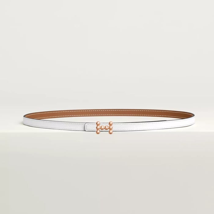 Bubble Belt Buckle & Reversible Leather Strap 13 MM