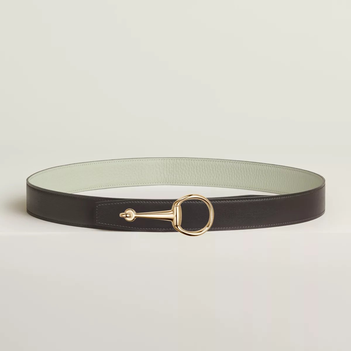 Casaque belt buckle & Reversible leather strap 32 mm