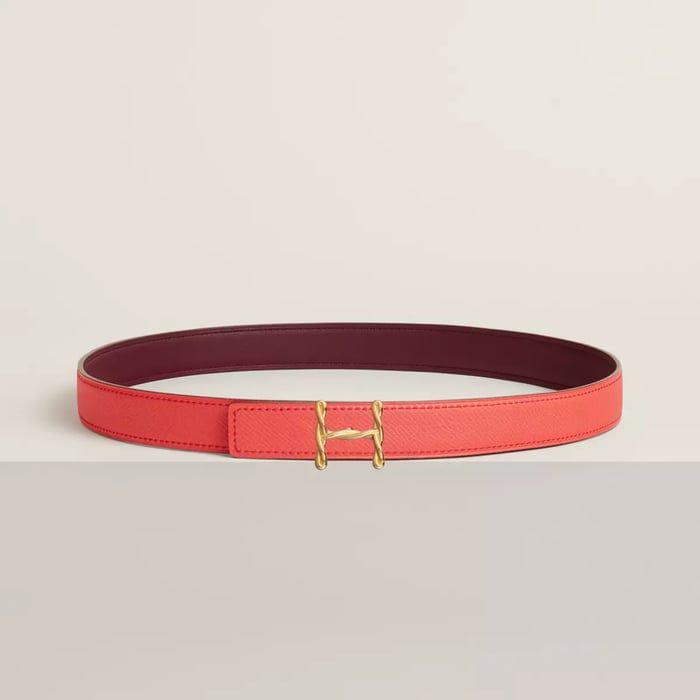 H Torsade Belt Buckle & Reversible Leather Strap 24 MM