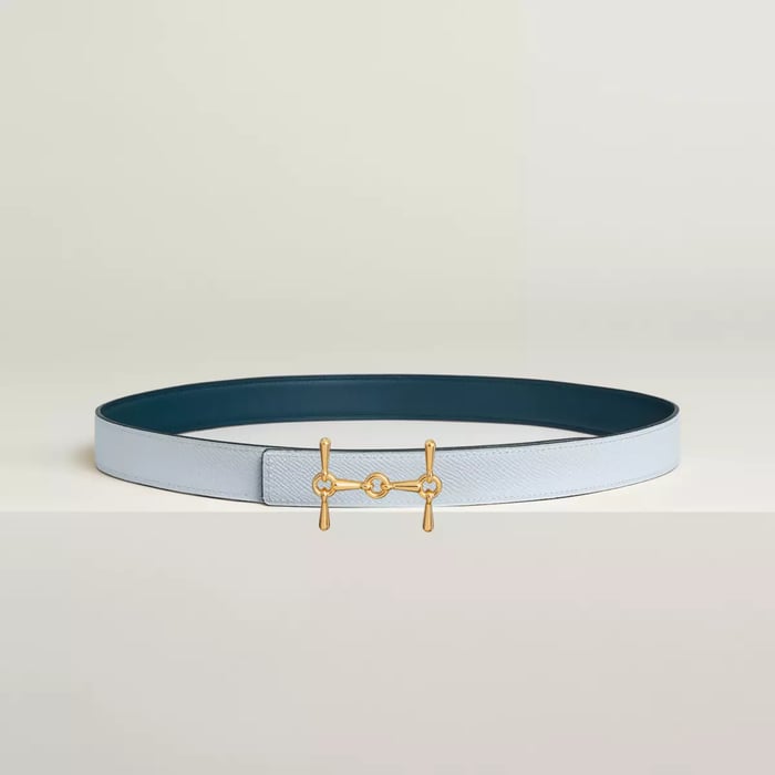 H Equestre 벨트 버클 & 리버서블 가죽 스트랩 24mm