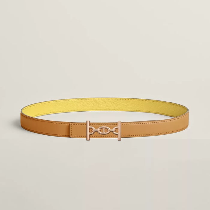 Lagune belt buckle & Reversible leather strap 24 mm