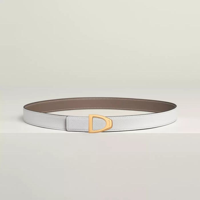 Cavaliere Belt Buckle & Reversible Leather Strap 24 MM