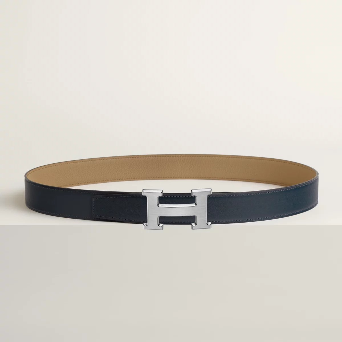 Boucle de ceinture H & Cuir de ceinture réversible 32 mm