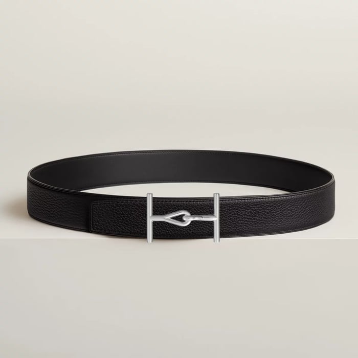 Jumbo Belt Buckle & Reversible Leather Strap 38 MM