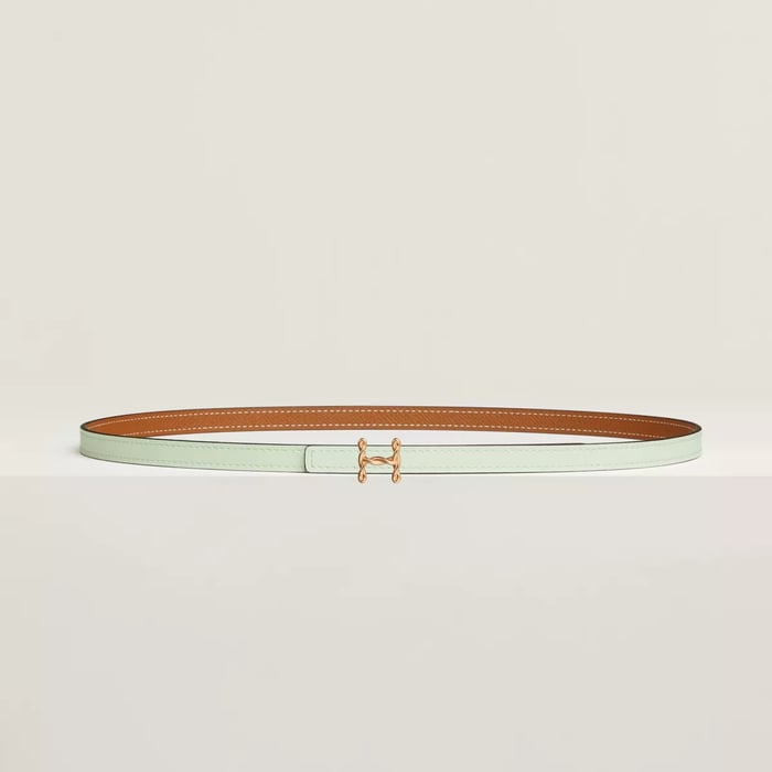 H Torsade belt buckle & Reversible leather strap 13 mm