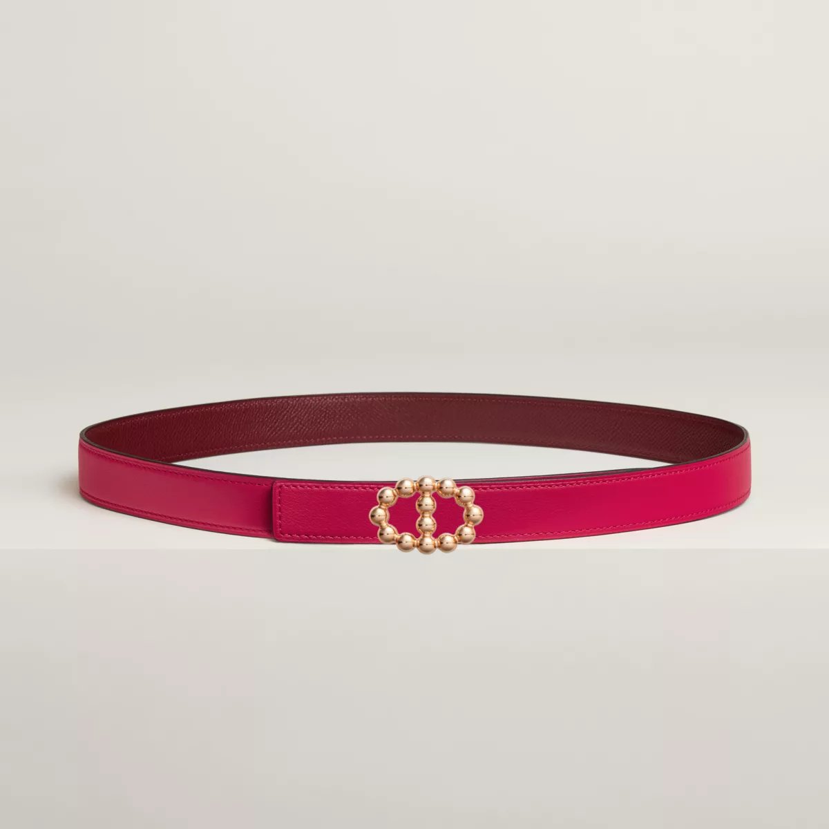 Maillon Bubble belt buckle & Reversible leather strap 24 mm